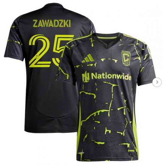 Men's Columbus Crew Sean Zawadzki adidas Black 2025 The Goosebumps Kit Replica Player Jersey